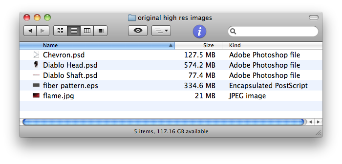 working file sizes total 1.13 GB