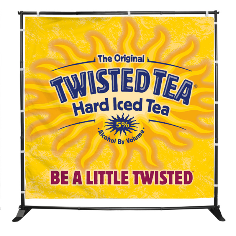 Image of Large Twisted Tea Fabric Banner with Stand