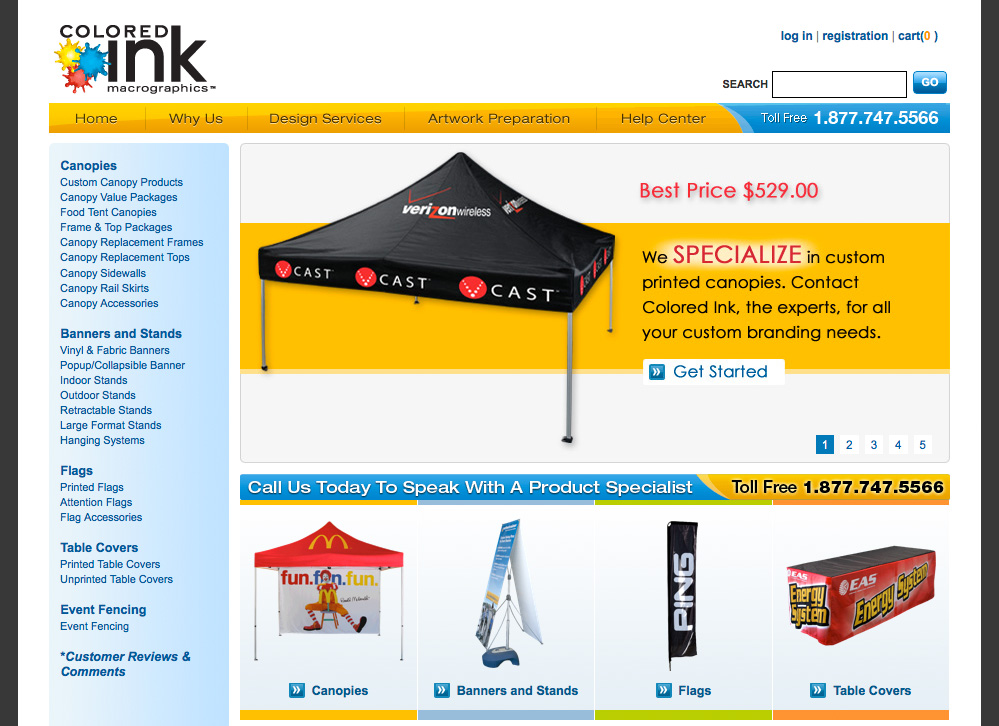 image of Colored Ink Home Page