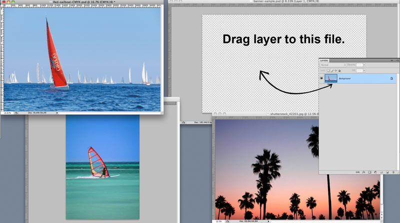 image of Photoshop Floating Document Windows