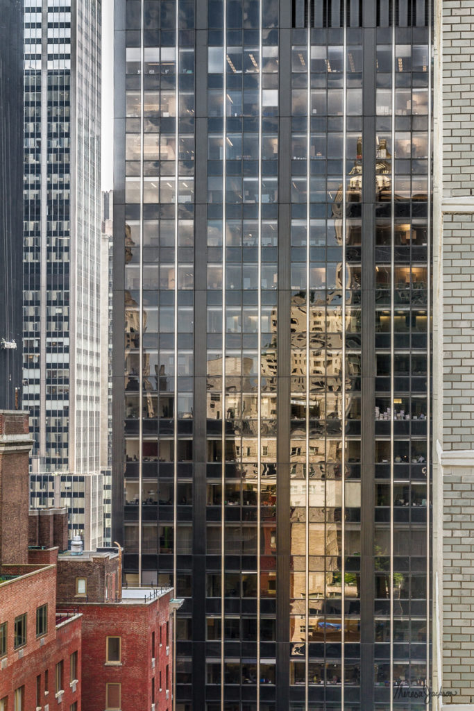 NYC office building reflections