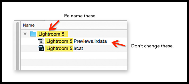 rename lightroom catalog