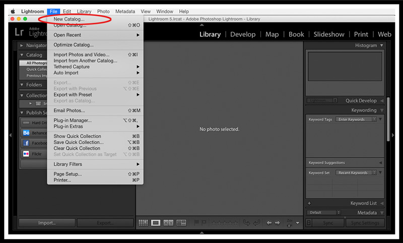 Open Lightroom Catalog