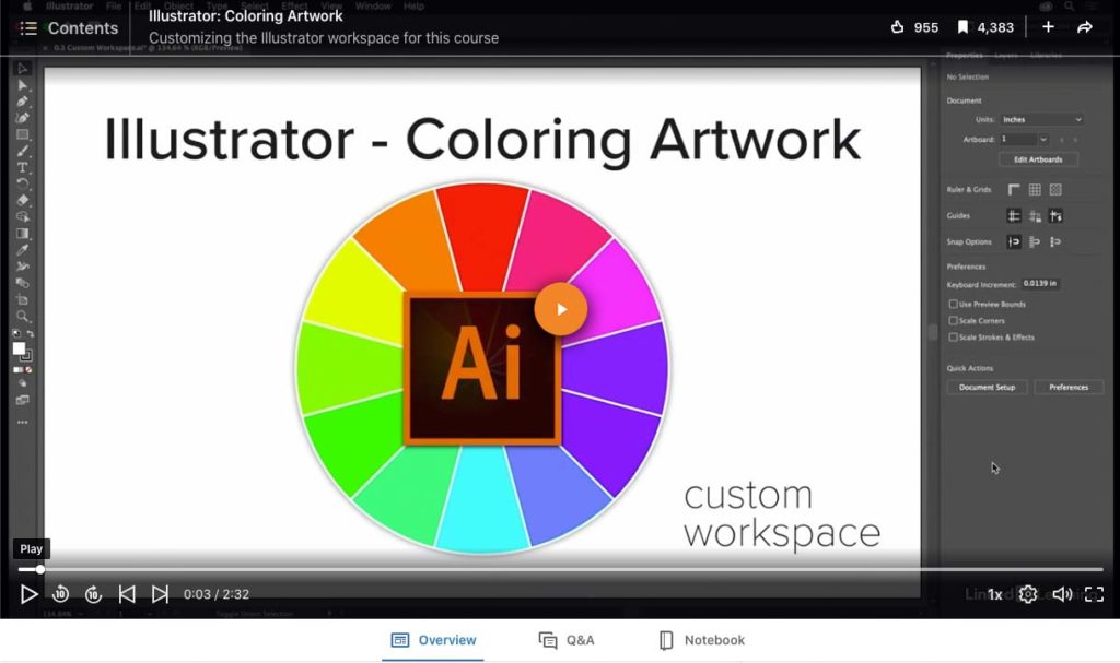 image of color wheel with Illustrator app icon