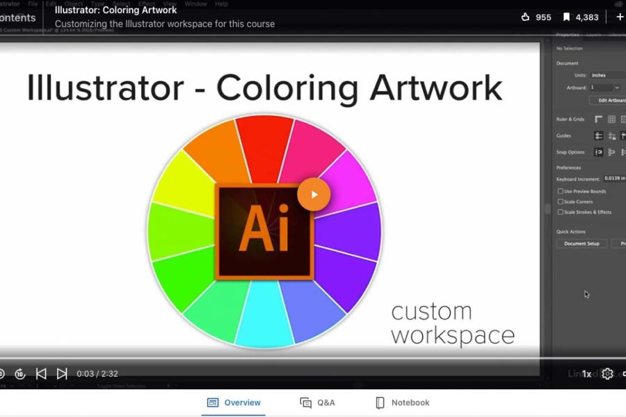 image of color wheel with Illustrator app icon