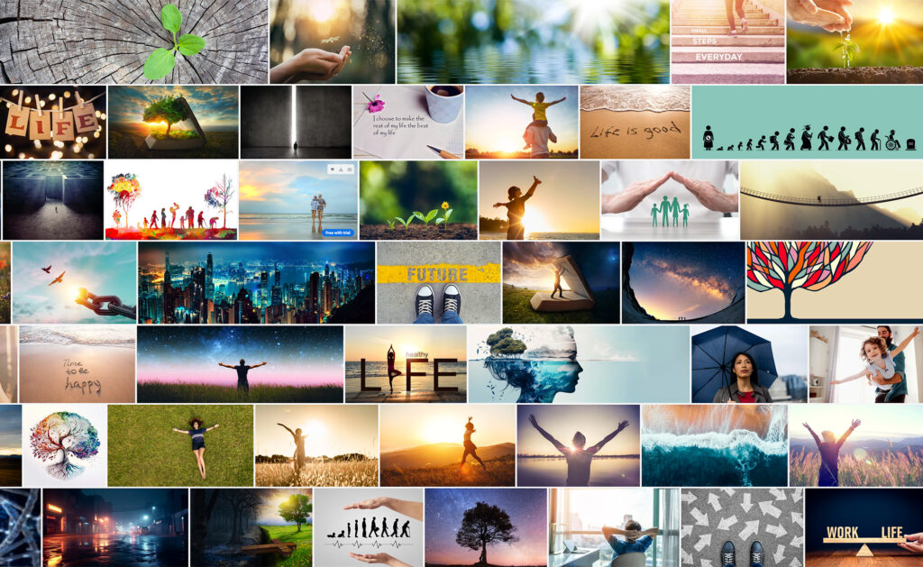 Thumbnail image grid of assorted stock images.
